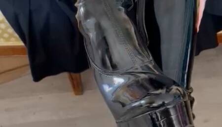 My gorgeous PVC high heel boots