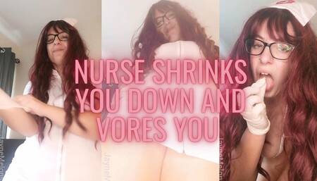 Hungry Nurse Shrinks You and Vores You