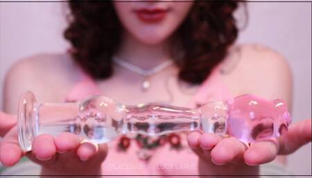 Petticoat Princess Uses Rose Glass Dildo