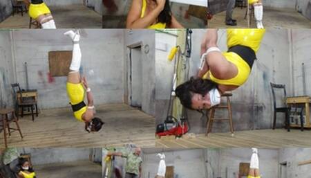 Little brown girl gags herself for her first upside-down suspension (MP4 SD 3500kbps)