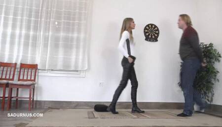 Mistress Tatjana punishes his slave mp4