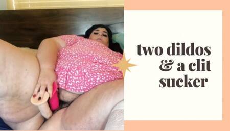 2 DILDOS AND A CLIT SUCKER 720