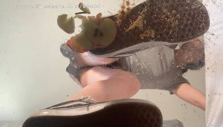 A crushing dream comes true - Food crush, POV and underglass views in Vans old school sneakers - 4k