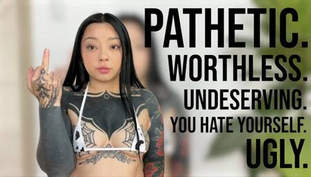 "I Hate Myself, I'm a Piece of Sh!!t"