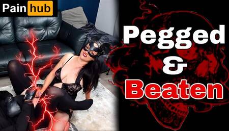 Femdom Rough Pegging & Beating Discipline Ass to Mouth