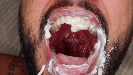 My mouth, covered in cum - Lalo Cortez