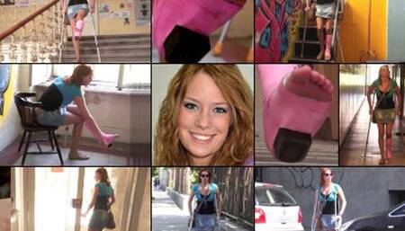 Britney Crutching at the Handicapped-Unfriendly University (in HD 1920X1080)