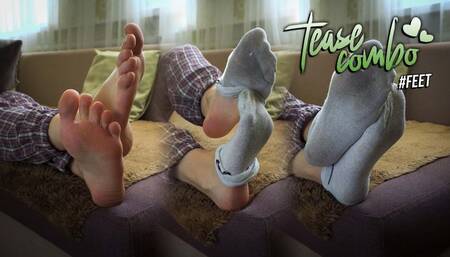 Japanese In Worn White Socks Showing Off Her Bare Soles