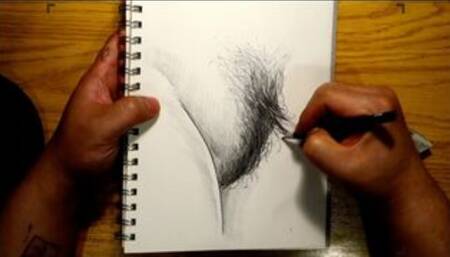 How to draw a hairy pussy