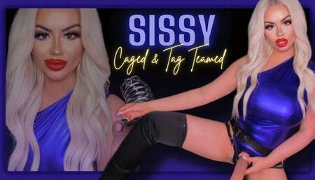 Closet Sissy, gets Caged & Tag Teamed With My Trans BFF (480 MP4)