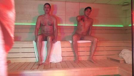 Sauna Threesome get hot and sticky