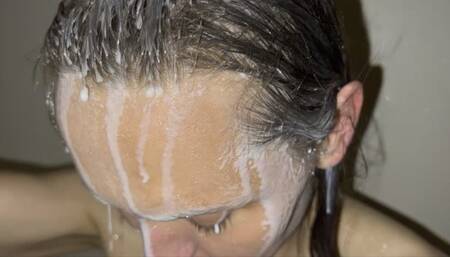 Milk Shower - Cold Freezing Milk poured over my naked body (4K)