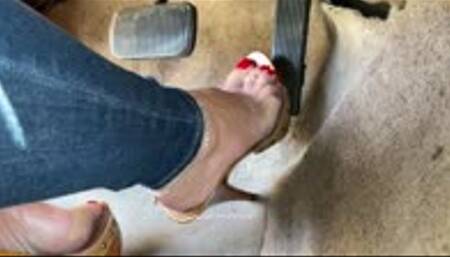 Revving the Mercury Grand Marquis in High Heel Kiara Mules