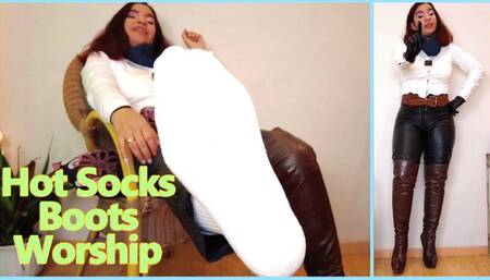 Hot socks boot worship :Edging