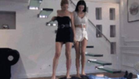 KITTY & GLORIA - We love to DESTROY you under our feet! - BRUTAL trampling, foot domination, EXTREME face trampling