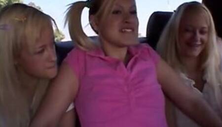 Milton twins go lesbo with blonde teen
