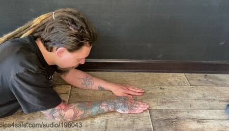 Hands and arms trampling in Vans (4k)