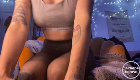 Teasing You in My Sheer Leggings