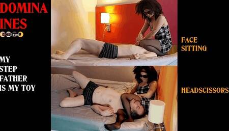 HEADSCISSORS and FACE SITTING by NAUGHTY STEP-DAUGHTER INES (HD)