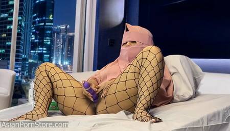 *Asian Porn Store* Cute muslim-head-wrap Teen black fishnet stockings Dildo masturbation-version1 aps wmv