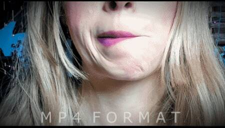 Pink Lipstick Blowing Bubbles (HD) MP4