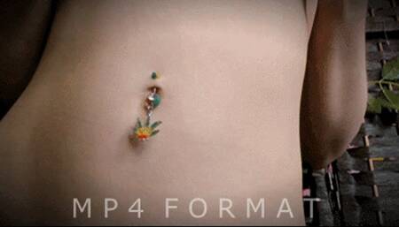 Rasta Butterfly Dangle Belly Button Fingering (HD) MP4