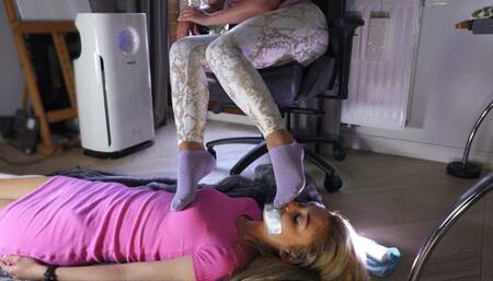 Helena Under Desk Of Boss Weronika - Violet Socks - Part 01 - UHD 3840x2160 - 4K