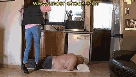 Total high heels destruction with our no pity teen Goddess Angie (EXTREME VIDEO)