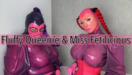 Pink and purple latex layers