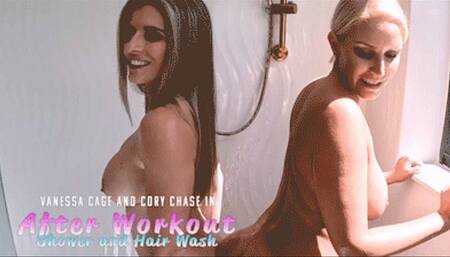 Vanessa Cage and Cory Chase - After Workout Shower and Hair Wash (HD-720)