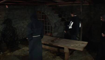 Romina stretched on the rack