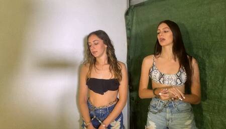 Gaia and Luna from beach to jail