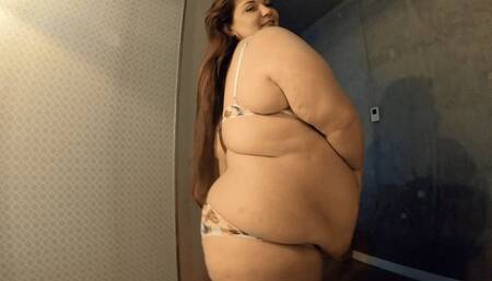 Smothering my BF with my belly POV