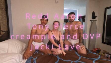 Red Aaron and Tony Pierce have their first DVP with Jacki Love and both creampie her (1080p)