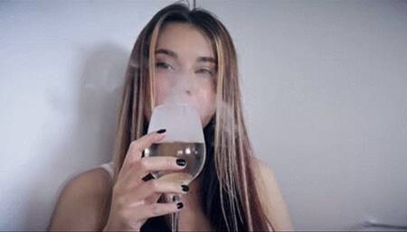 Evening glass and smoke mp4 FULL HD