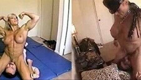 Muscle Girl" Buff" Face-Sitting