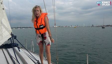 Moaning Model Falls Off yacht In Lifejacket