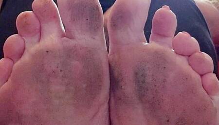 POV foot slave let out of his box to clean Miss M's feet after a hard days work- BBW domination,dirty feet,TopofthePot,female domination,toes,foot fetish,bare feet, barefoot,