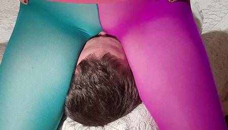 Buried And Smothered Under My Pussy In Pantyhose!