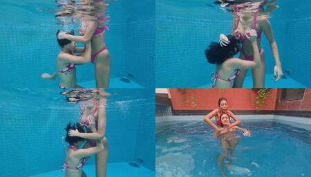 UNDERWATER AIR CONTROL - DOMINA IZABELA PAES AND SLAVE JENNY - PART2