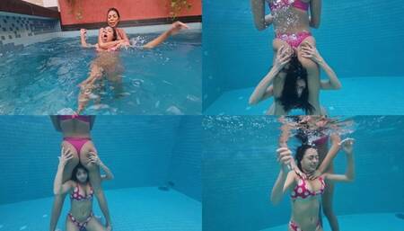 UNDERWATER AIR CONTROL - DOMINA IZABELA PAES AND SLAVE JENNY - PART6