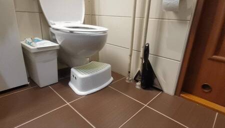 HighHeels and dress in toilet - toiletVisit before leaving home to office