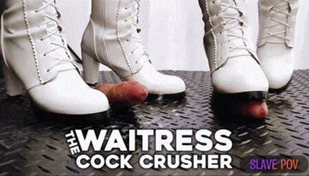 House Waitress Traps and Dominates you in White Dangerous Boots - TamyStarly - (Slave POV Version) CBT, Ballbusting, Bootjob, Heeljob, Femdom, Shoejob, Ball Stomping, Foot Fetish Domination, Footjob, Cock Board, Crush, Trampling