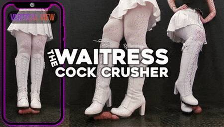 House Waitress Traps and Dominates you in White Dangerous Boots - TamyStarly - (Vertical Version) CBT, Ballbusting, Bootjob, Heeljob, Femdom, Shoejob, Ball Stomping, Foot Fetish Domination, Footjob, Cock Board, Crush, Trampling