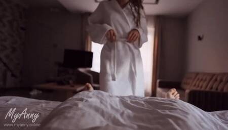 Beauty gave me a SURPRISE in red lingerie - MyAnny