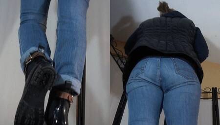 Squished flat under Tanja's rough tread soles - Cam 2