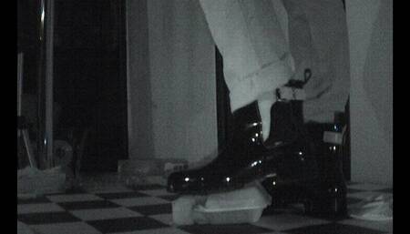 Squished flat under Tanja's rough tread soles - Cam 3