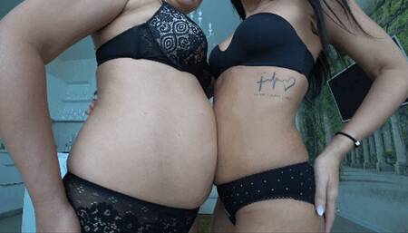 Sticky belly lesbians BLb