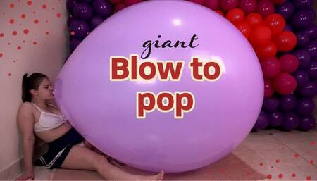 Blow to popping Giant 40" Pic Pic By Riberball With Alice - 4K