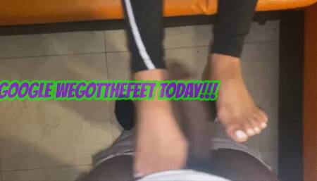 EBONY FOOTJOB TEASE AND DENIAL